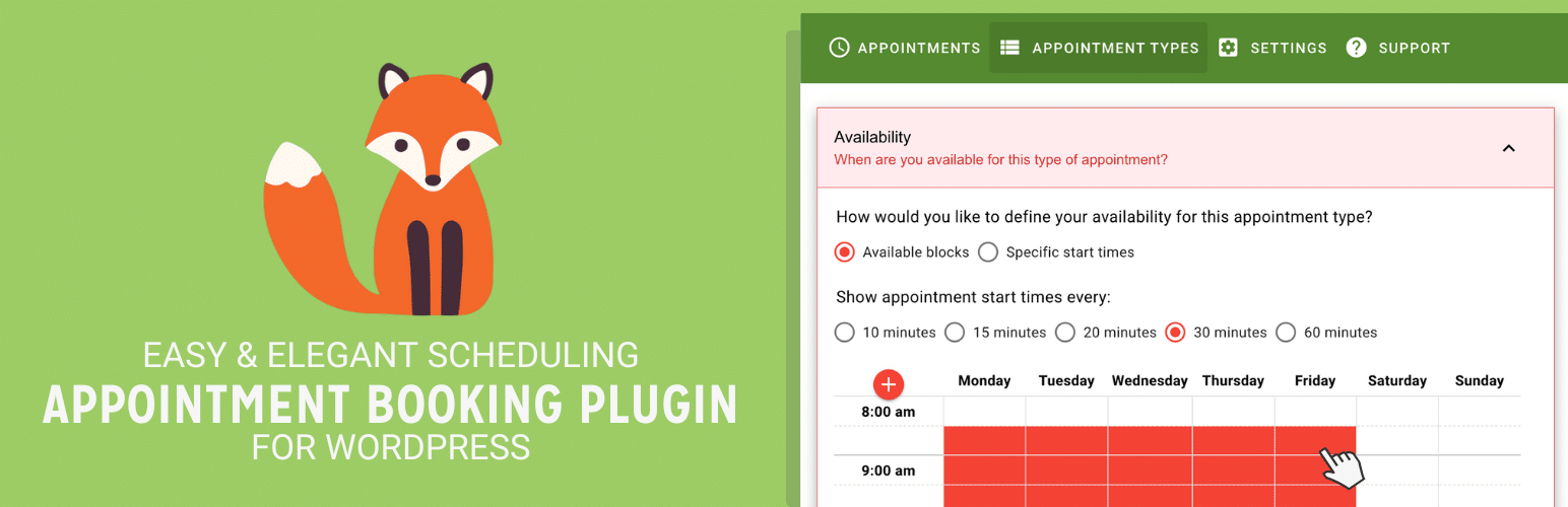 Simply Schedule Appointments plugin wordpress agenda