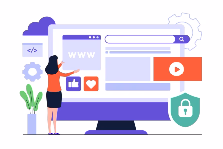 Illustration représentant la création et la refonte de sites internet pour indépendants dans le Morbihan